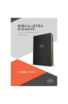 Biblia RVR 1960 Letra Gigante Negro Piel