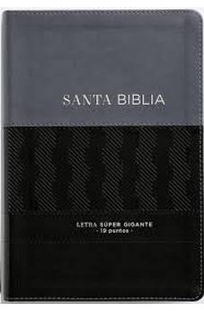 Biblia RVR 1960 Letra Súper Gigante 065cz Héroes SÍmil Piel Negro Azul con Cierre Manual