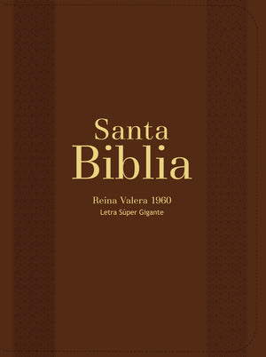 Biblia RVR 1960 Letra Súper Gigante Símil Piel Marrón