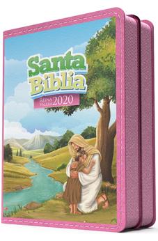 Biblia RVR 2020 para Niñas Rosada Vinilo con Cierre