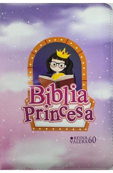 Biblia RVR 1960 Bolsillo para Niñas Princesa Vinilo con Cierre