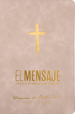 Image of Biblia El Mensaje Rosa Suave Símil Piel