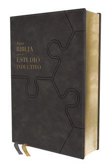Biblia  NBLA para el Estudio Inductivo Interior a dos colores Piel Gris Comfort Print