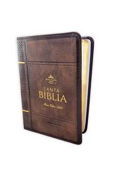 Biblia RVR 1960 Letra Grande Tamaño Manual Neoclassic Café Oscuro Símil Piel