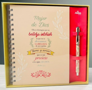 Pack Libreta y Bolígrafo. Mujer de Dios