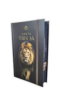 Biblia RVR 1960 Tamaño Manual Letra Grande Tapa Dura León de Judá Tapa Dura