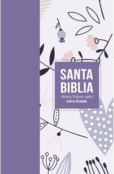 Biblia RVR 1960 Letra Grande Tamaño Manual Símil Piel Lila