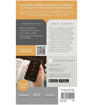 Biblia NTV Compacta Cierre con Filament Símil Piel Negro