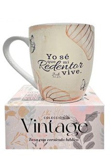 Taza 15 OZ Colección Vintage Yo sé que mi Redentor Vive