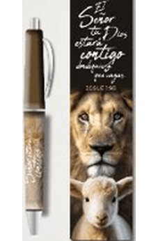 Pack Bolígrafo con Marcador de Libro el Señor Tu Dios Estará Contigo