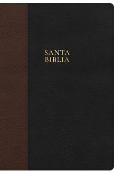 Image of Biblia RVR 1960 Letra Súper Gigante Negro y Café Símil Piel con Índice