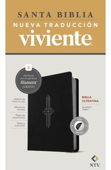Image of Biblia NTV Ultrafina con Filament Negro Símil Piel con Índice