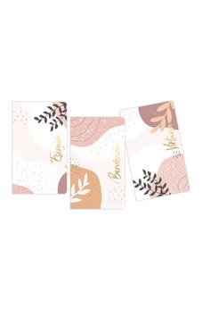 Libreta Set de 3 Floral Rosa