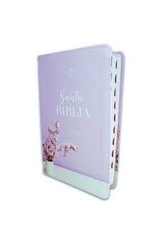 Biblia RVR 1960 Letra Grande Símil Piel Lila Jarrón