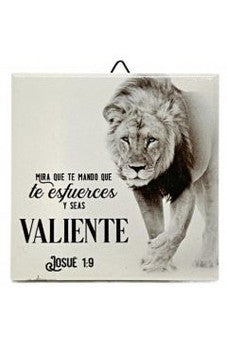 Plaqué Cerámico. Valiente Plaqué de Sobremesa Cerámico con Caja de Color. Tamaño: 95x95 Mm