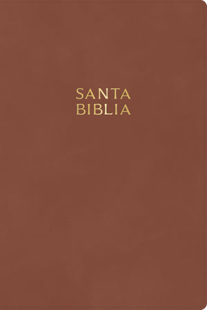 Biblia RVR 1960 Letra Gigante Café Madera Símil Piel
