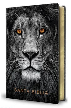 Biblia Tamaño Manual Letra Grande Léon de Judá Símil Piel