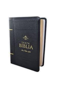 Biblia RVR 1960 Letra Grande Tamaño Manual Neoclassic Negro Símil Piel