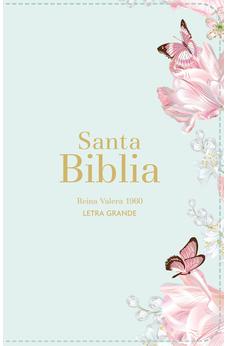 Biblia RVR 1960 Letra Grande Tamaño Manual Símil Piel Salvia Claro