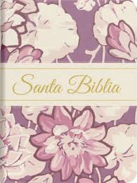 Biblia RVR 1960 Compacta Letra Grande 11 Puntos Símil Piel Floral Lila