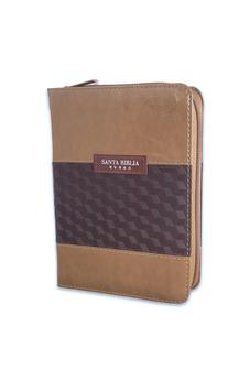 Biblia RVR 1960 Bolsillo Duotono Café Símil Piel con Índice y Cierre
