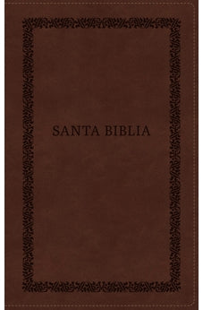 Image of Biblia RVR 1960 Ultrafina Tierra Santa Letra Grande Símil Piel Café con Cierre