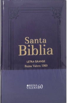 Biblia RVR 1960 Letra Grande Tamaño Manual Lila con Cierre con Índice