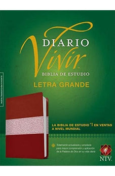 Biblia NTV de Estudio Diario Vivir Letra GrandeSentipiel Vino Tinto Rosa