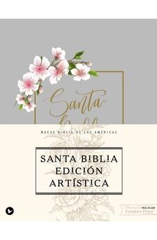 Biblia NBLA Artística Tapa Dura Tela Canto con Diseño Letra Roja