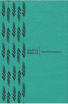 Biblia RVR 1960 de Promesas Letra Grande Turquesa Símil Piel