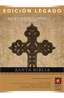 Biblia NTV Referencia Ultrafina Letra Grande Edición Legado Piel Fina de Becerro Negro Café