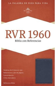 Biblia RVR 1960 con Referencias Azul Zafiro Símil Piel