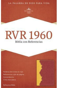 Biblia RVR 1960 con Referencias Ámbar Rojo ladrillo Símil Piel