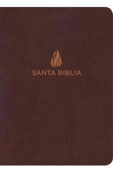Biblia NVI Compacta Letra Grande Marrón Piel Fabricada con Índice