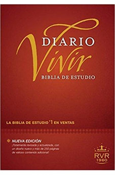 Biblia RVR 1960 de Estudio Diario Vivir Vino Tinto Tapa Dura