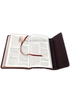 Image of Biblia NVI Ultrafina Marrón Símil Piel y Solapa con Imán