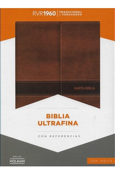 Biblia RVR 1960 Ultrafina Marron Símil Piel y Solapa con Iman Índice