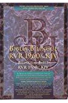 Biblia RVR 1960 KJV Bilingüe Piel Negro con Índice