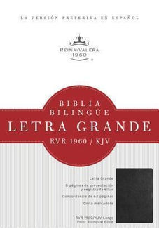 Biblia RVR 1960 KJV Bilingüe Letra Grande Tapa Dura