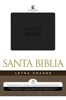 Biblia RVR 1960 Letra Grande Piel Italiana Negro