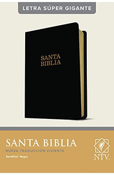 Biblia NTV Letra Súper Gigante Piel Negro con Índice