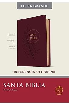 Biblia RVR 1960 Referencia Ultrafina Letra Grande Letra Roja Sentipiel Ciruela