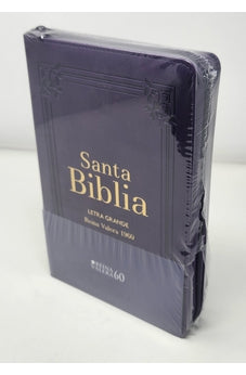 Image of Biblia RVR 1960 Letra Grande Tamaño Manual Lila con Cierre con Índice