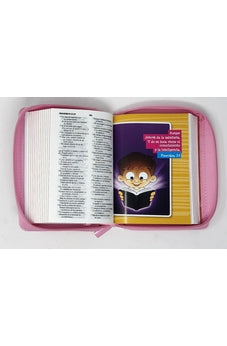 Image of Biblia RVR 1960 para Niños Mi Gran Viaje Rosa Símil Piel con Cierre