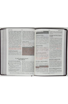 Image of Biblia RVR 1960 de Promesas Letra Gigante Marron Líneas Simil Piel