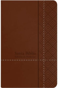 Biblia RVR 1960 Promesas Letra Grande Tamaño Manual Café con Cierre e Índice
