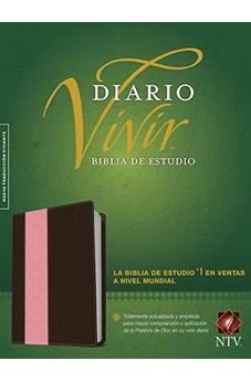 Biblia NTV de Estudio Diario Vivir Letra Grande Símil Piel Café Rosa con Índice