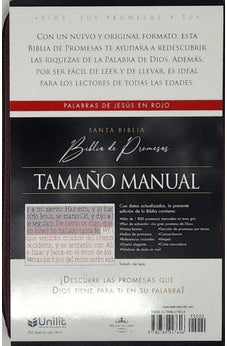 Image of Biblia RVR 1960 de Promesas Letra Grande Tamaño Manual Marron Líneas Simil Piel con Cierre