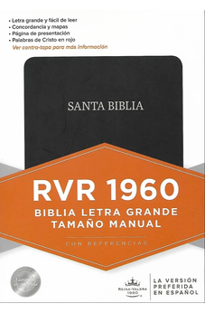 Biblia RVR 1960 Letra Grande Tamaño Manual Negro